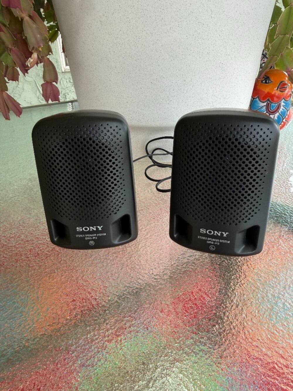 Vintage Sony SRS-P3 Portable Walkman Mini Stereo Speaker System